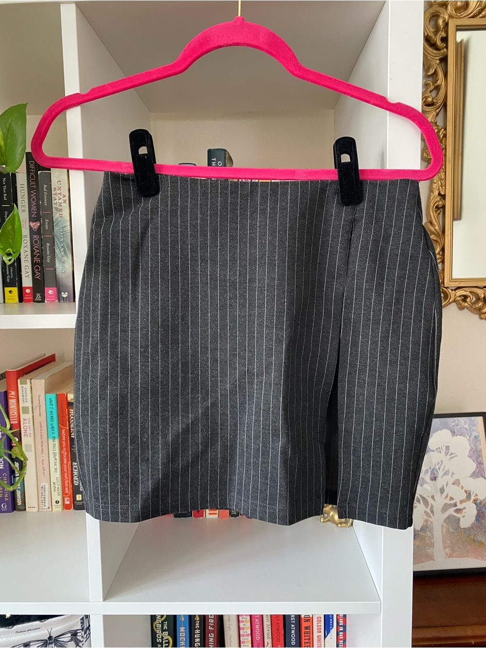 Danielle Guzio Pinstripe Mini Skirt